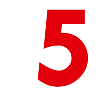 Bild av röd "5". Foto: RKH.