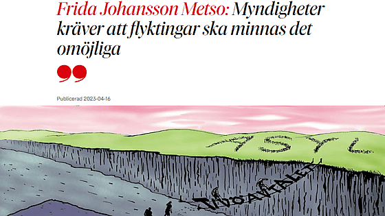 Krönika i DN av Frida Johansson Metso