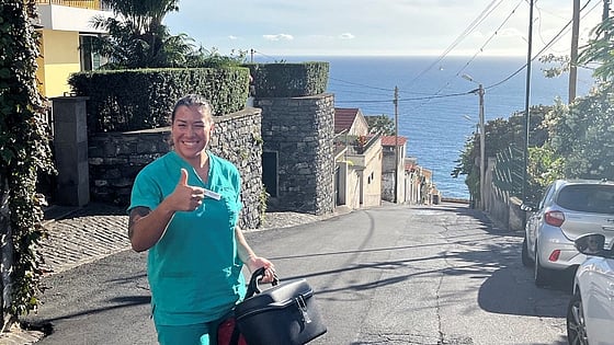 Student Natalie på internationellt utbyte på Madeira. Foto: privat