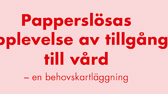 Citat -Papperslösas upplevelse av tillgång till vård