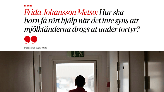 Krönika i DN av Frida Johansson Metso