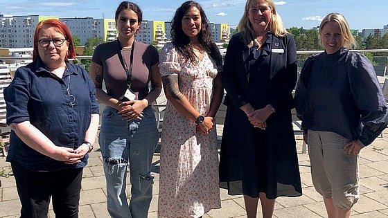 Mirja Räihä, Mande Drayi, Natalie Mellin, Susanne Georgsson och Jytte Guteland. Foto:RKH