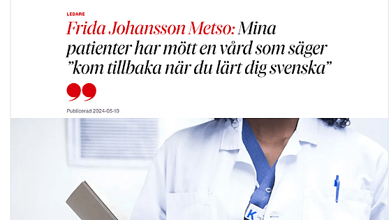 Krönika i DN av Frida Johansson Metso