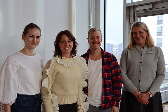 Bild av rektor, minister och studentkår.