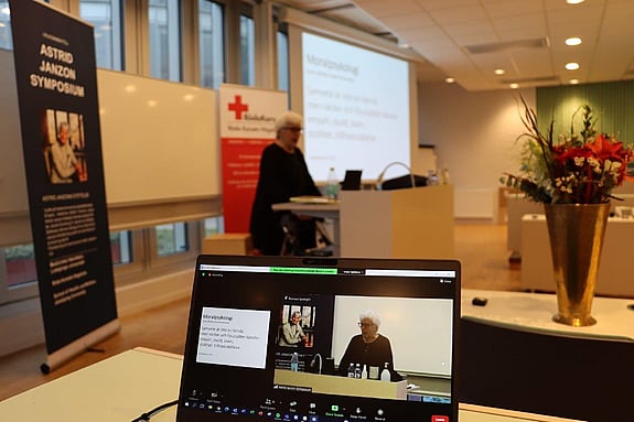 Bild på digitalt symposium.