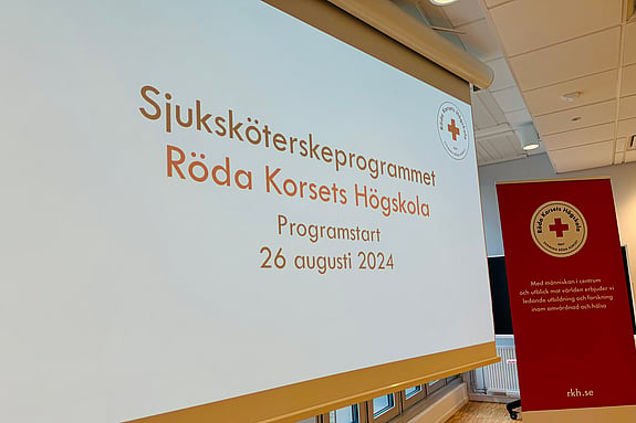 Introduktion för sjuksköterskeprogrammet vid Röda Korsets Högskola. Foto: RKH