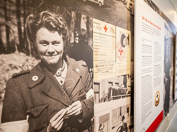 Rödakorssjuksköterskan Margareta Björcke. Foto: Jenny Frejing