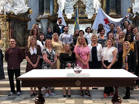 nyutexaminerade sjuksköterskor HK-17 i Gustav Vasa kyrka året 2020