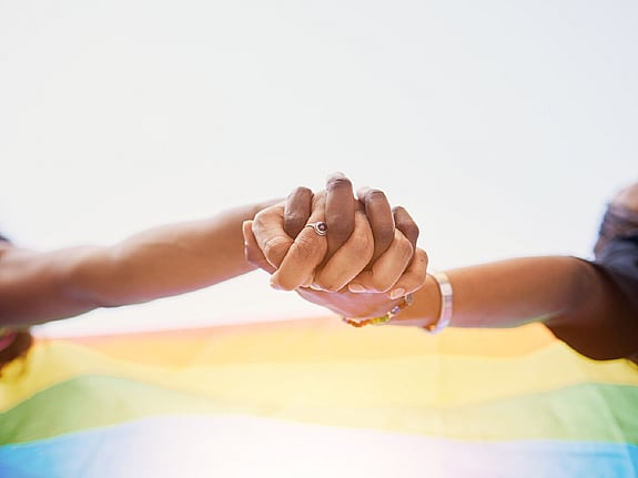 holding hands