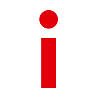 BIld av ett rött "I". Foto: RKH.
