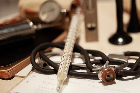 Materials from an old nursing bag. Photo: RKH